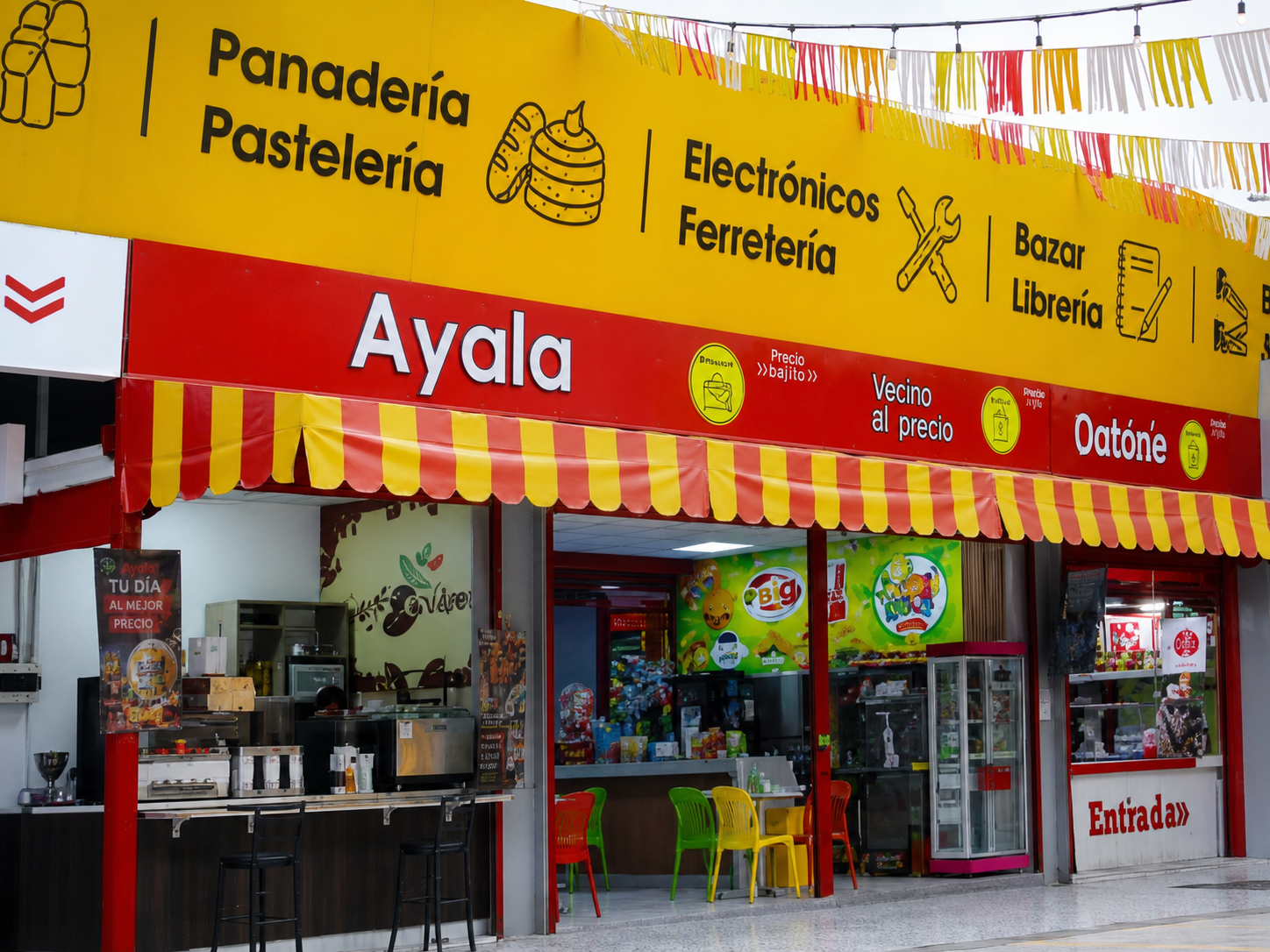 Fachada del espacio comercial Ayala